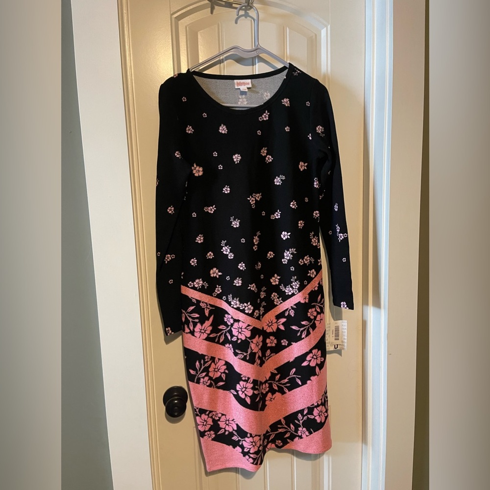 NWT RETIRED Black & Pink ELEGANT Debbie LULAROE Dress S PARTY FANCY BUSINESS